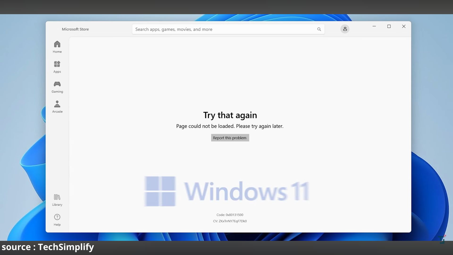 microsoft store error