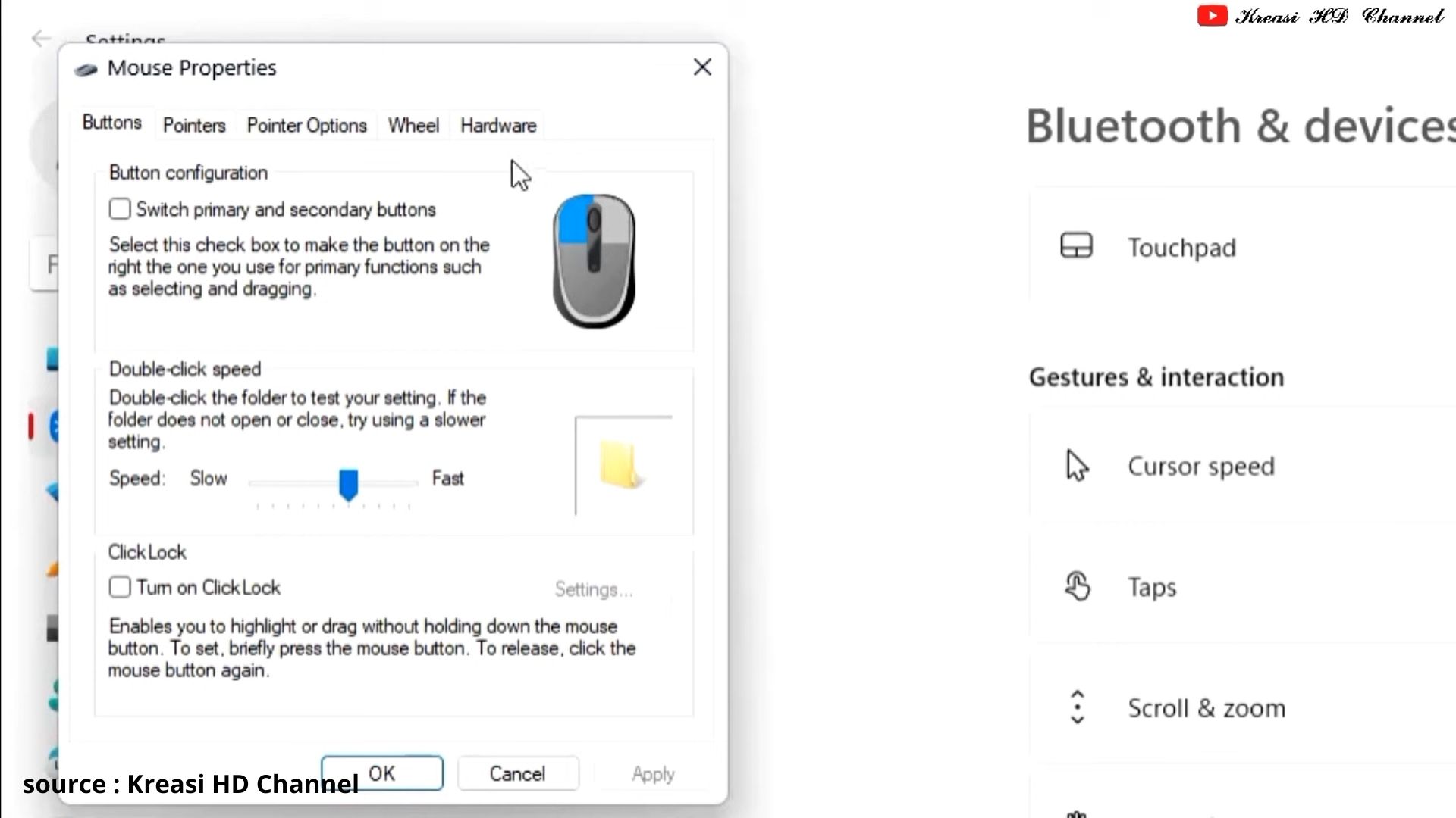 Cek Pengaturan Mouse