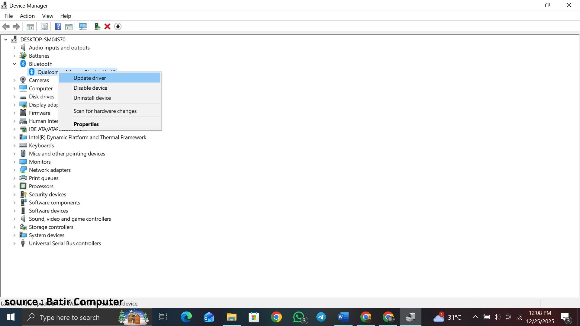 Instal Ulang atau Perbarui Driver Bluetooth