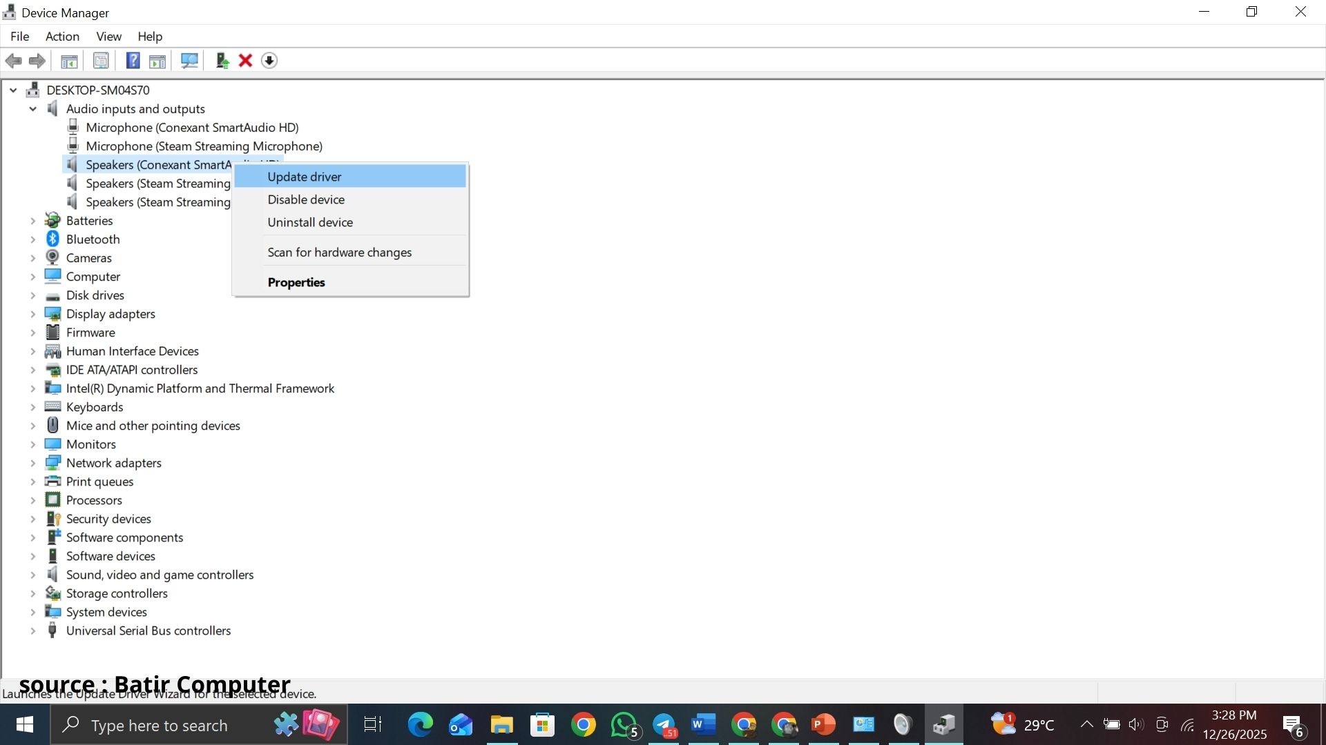 Memperbarui Driver Audio