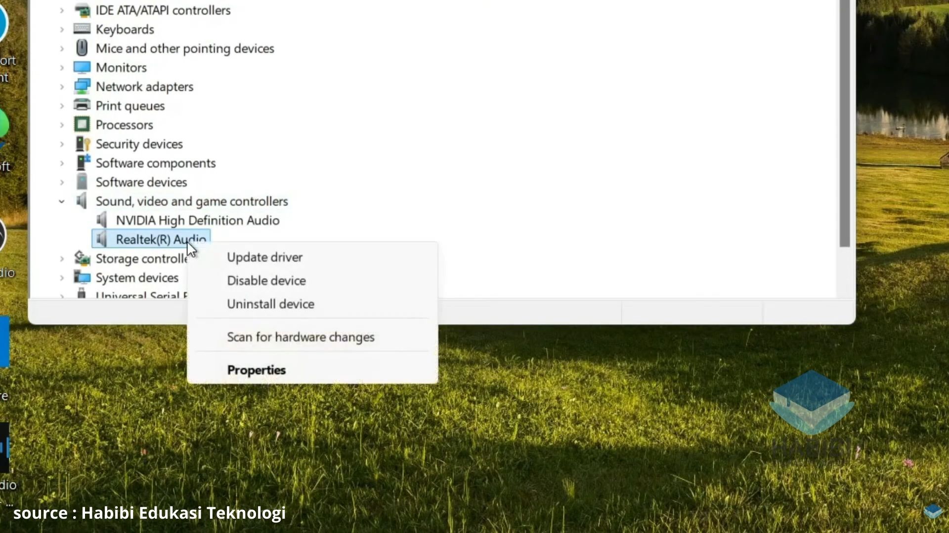 Cek Speaker Melalui Device Manager
