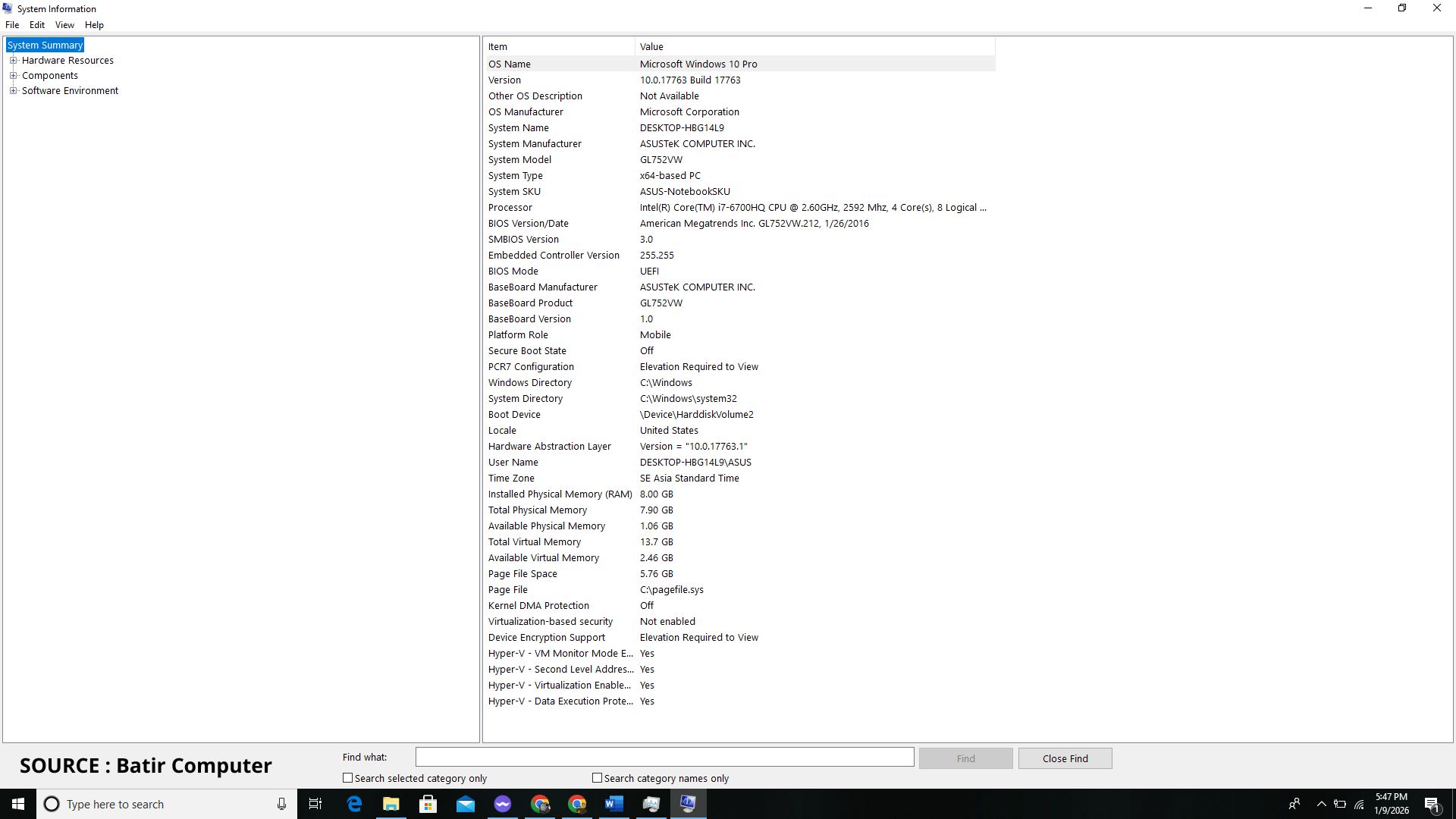 System Information