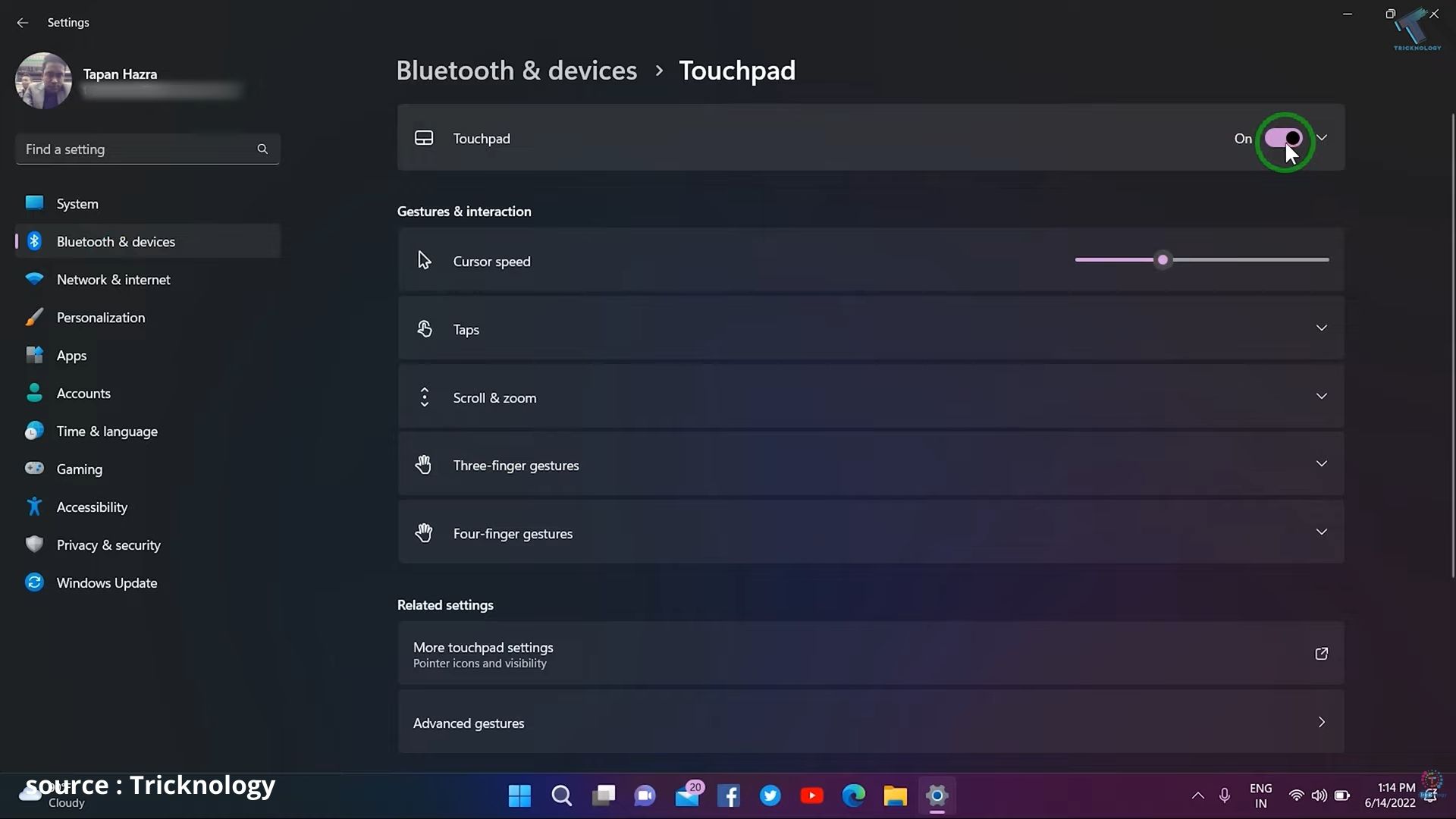 Aktifkan Touchpad Melalui Pengaturan Windows