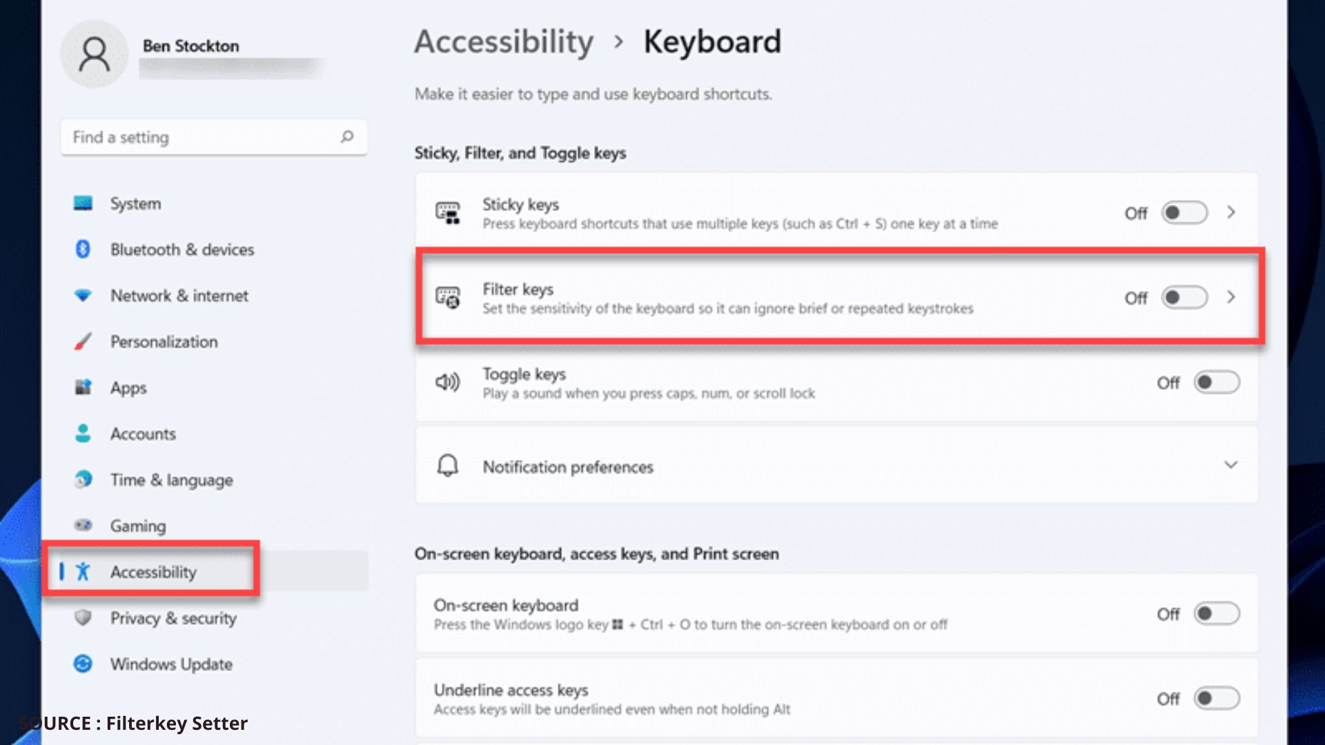 Menonaktifkan Fitur Filter Keys di Windows