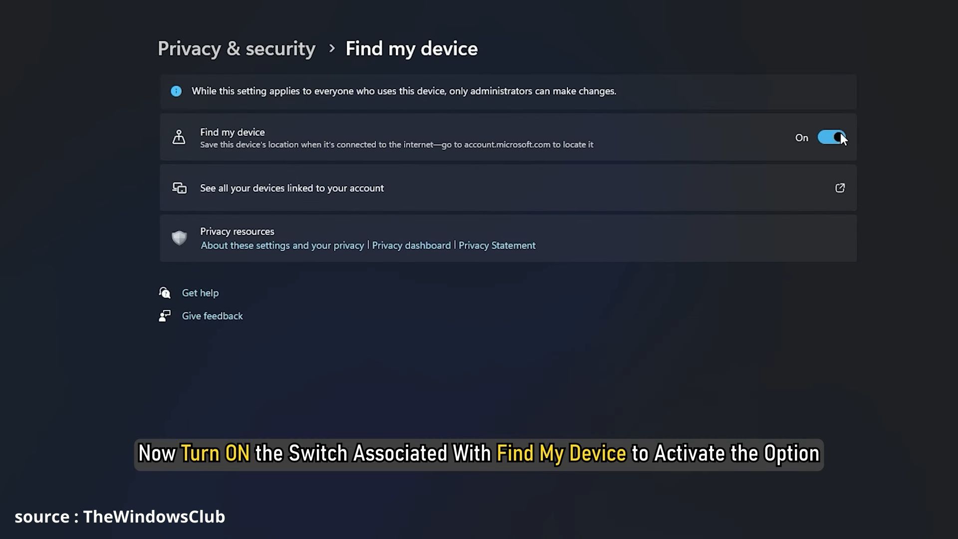 find my device